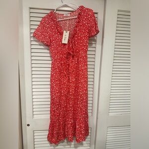 Baltic Born. In Loom. Carey Tie Midi dress. NWT